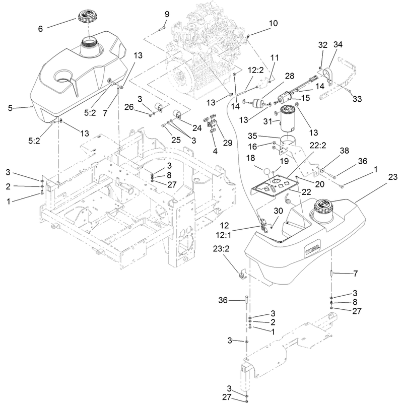 Fuel System and Throttle Control Assembly