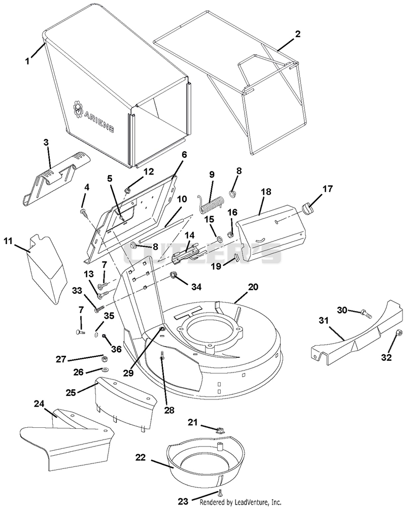 Mower Pan And Bag