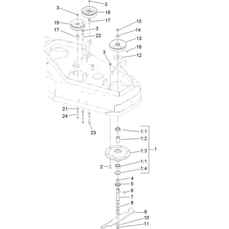 Sheave, Spindle and Blade Assembly