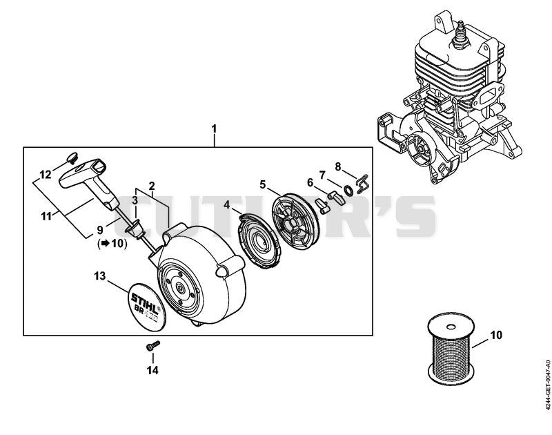 Rewind starter BR 450