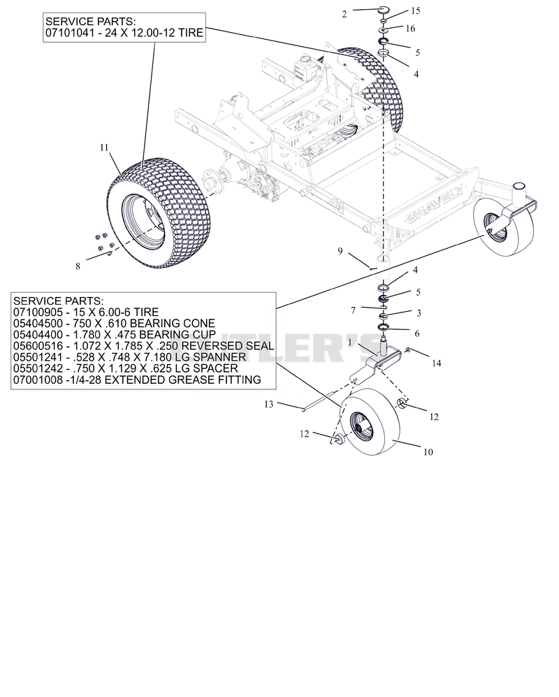 Casters And Tires 60" And 72"