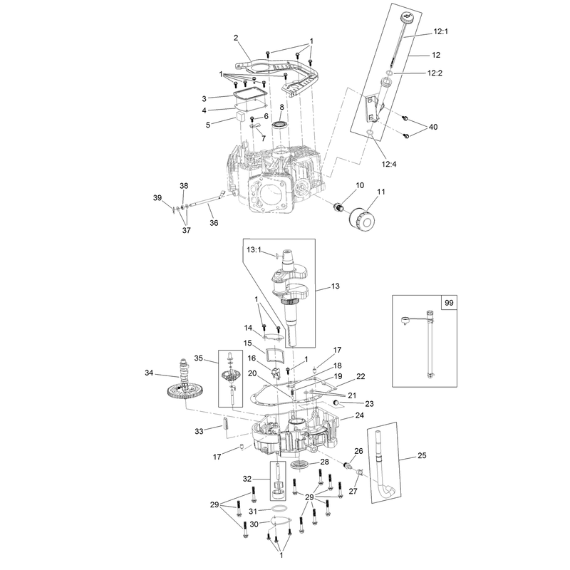 Crankcase and Crankshaft Assembly