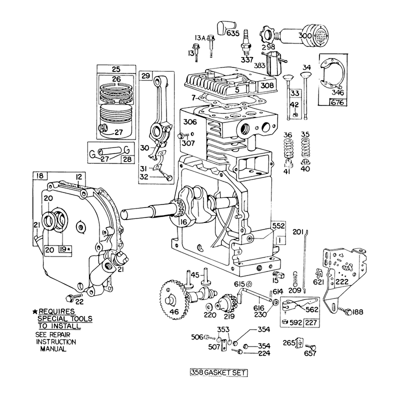 Engine Briggs & Stratton Model No. 190402-2720-01
