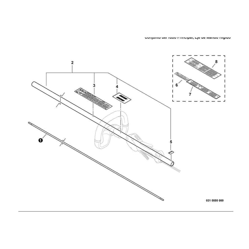 Main Pipe Assembly, Solid Driveshaft