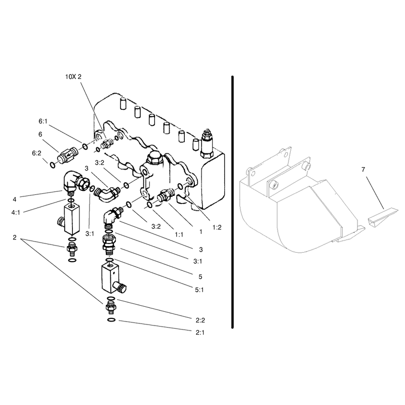 Hydraulic Fitting and Tooth Assembly
