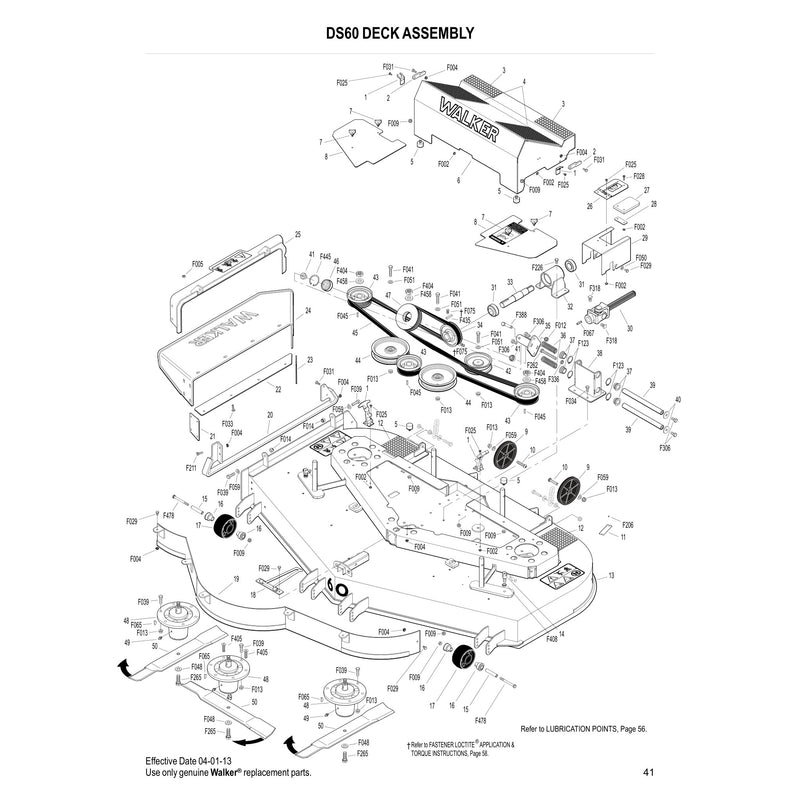 DS60 DECK ASSEMBLY