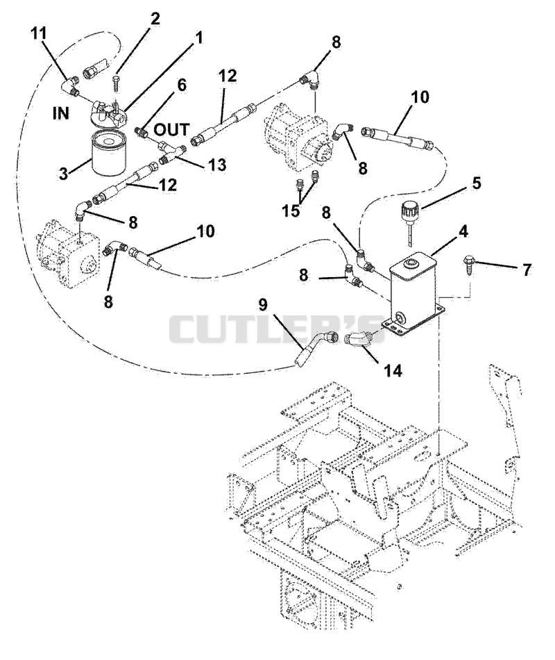 Hydraulic Tank, Filter, Pumps And Hoses