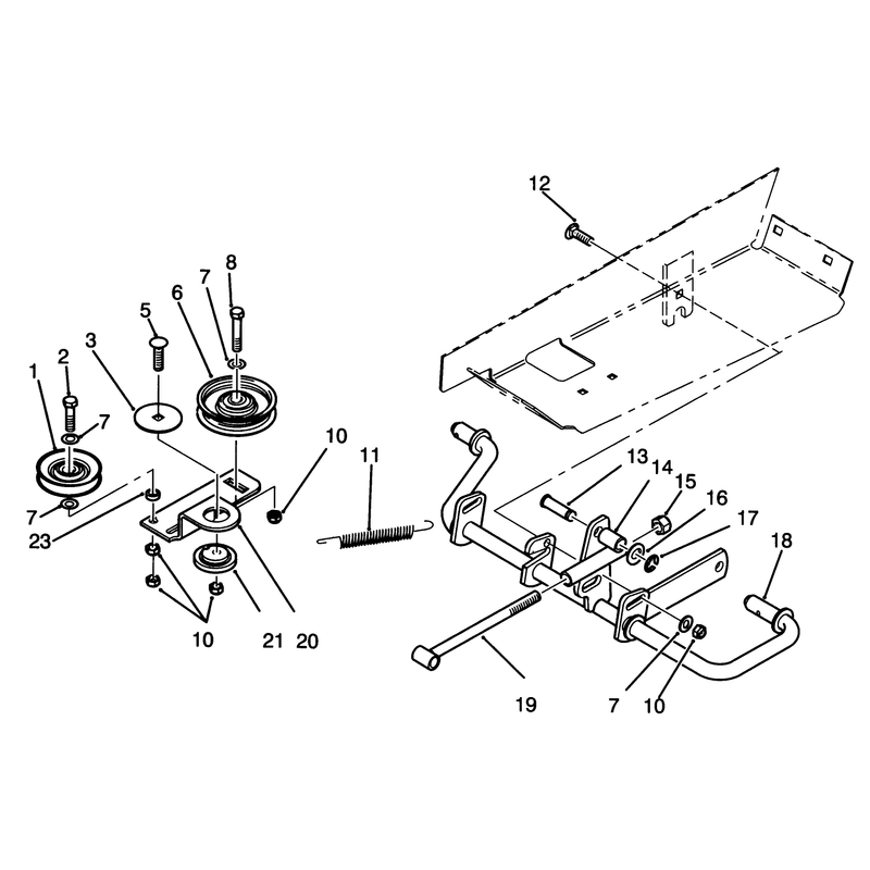 Idler and Pedal Shaft Assembly
