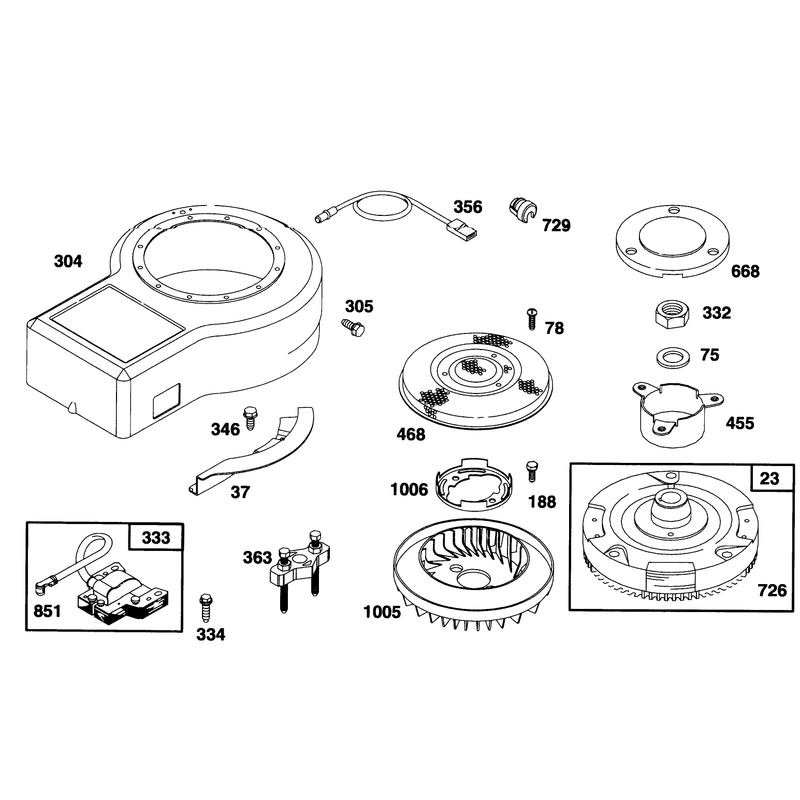 Engine Briggs and Stratton Model 28d707-0124-01