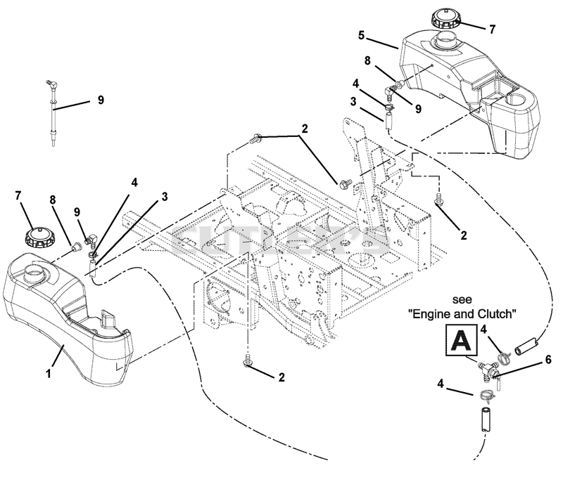 Fuel Tanks And Hoses - S/N 000101 - 002499