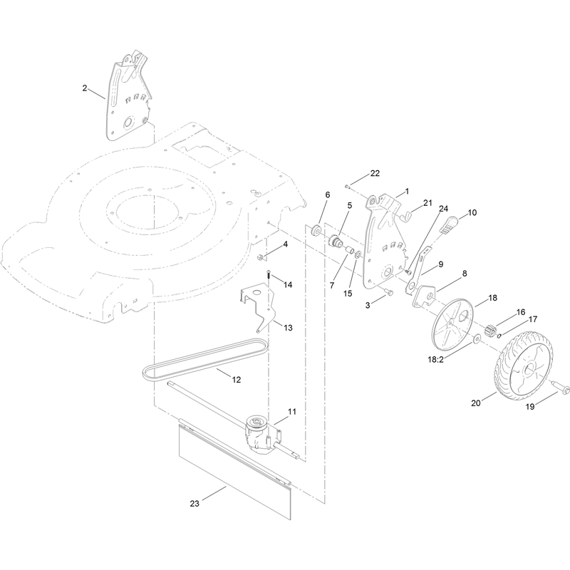 Transmission and Rear Wheel Drive Assembly