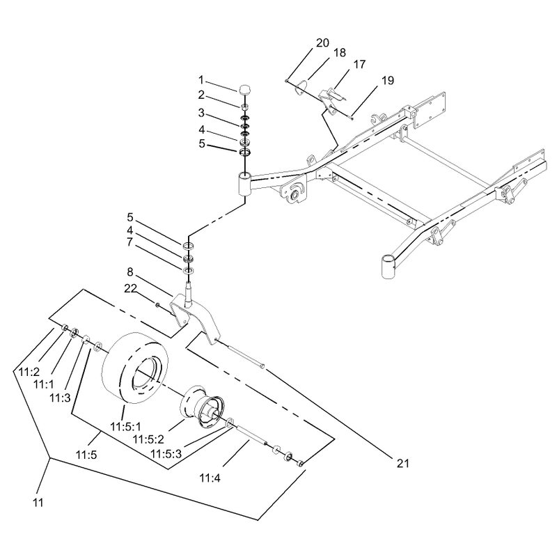 Caster and Wheel Assembly