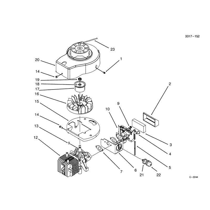 Shroud and Block Assembly Model No 20441 Only