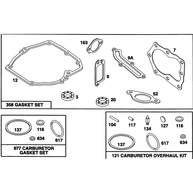 Engine Briggs and Stratton Model 122702-0182-01