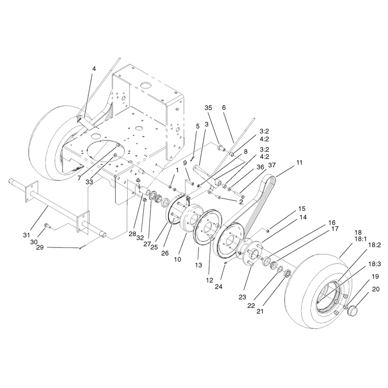 Wheel Drive and Brake System Assembly