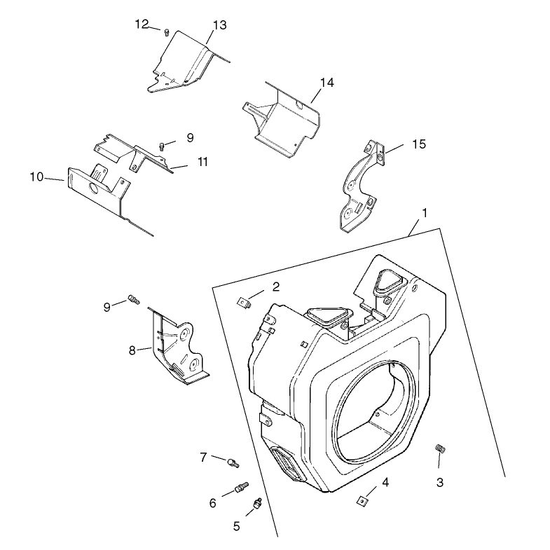 Group 6 Blower Housing and Baffle Assembly Kohler CH26S-78518