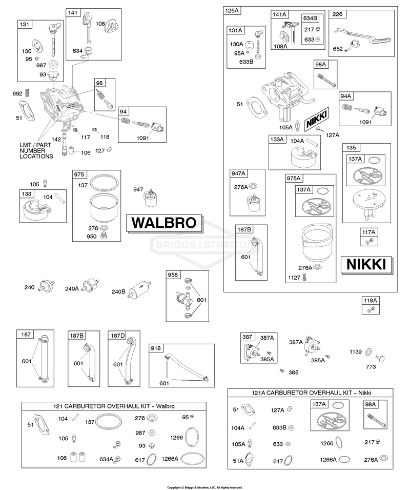 Carburetor - Walbro & Nikki, Fuel Supply, Kit - Carburetor Overhaul - Walbro & Nikki