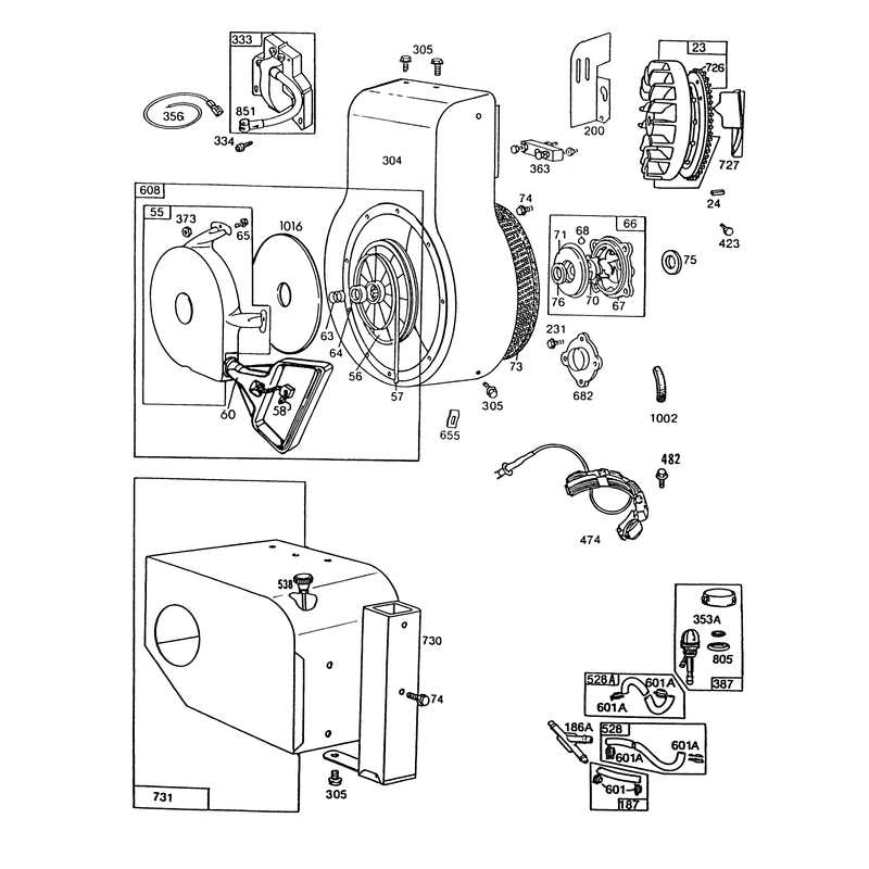 Engine Briggs & Stratton Model 190406 Type 3083-01