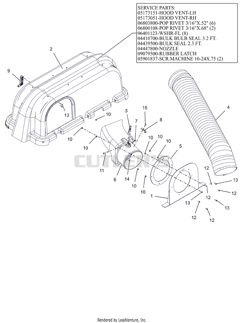 Bagger Hood Assembly