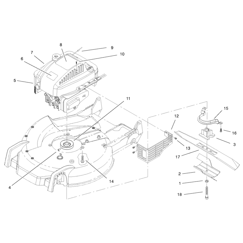 Engine and Blade Assembly