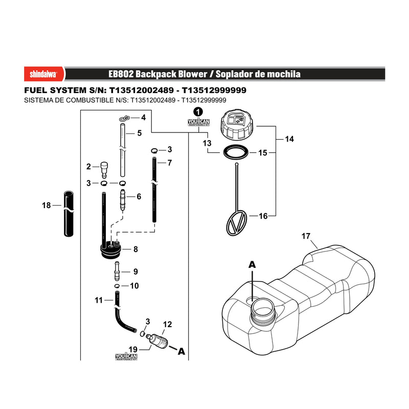 FUEL SYSTEM S/N: T13512002489 - T13512999999