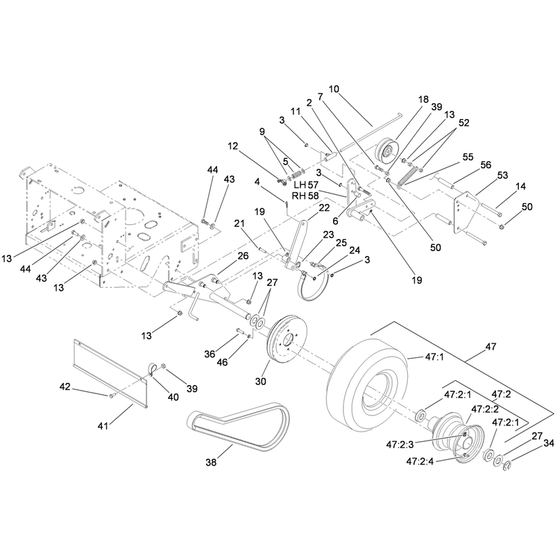 Drive Wheel and Brake Assembly