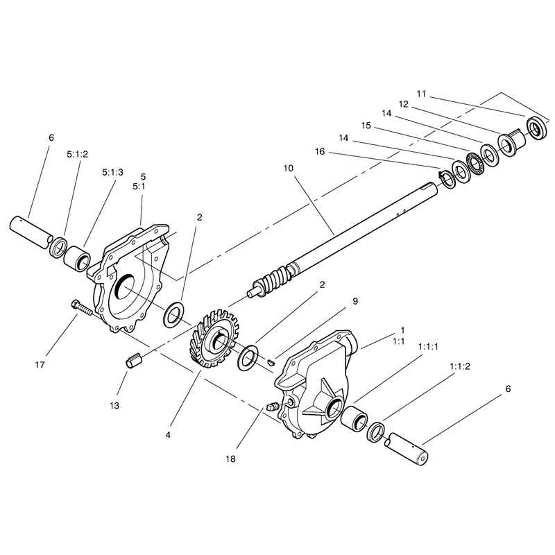 Auger Gearcase Assembly No. 106-4580