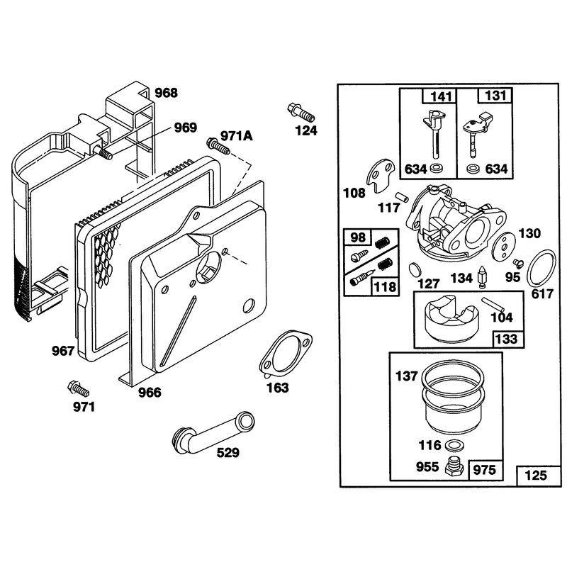 Engine Briggs and Stratton Model 122702-3188-01