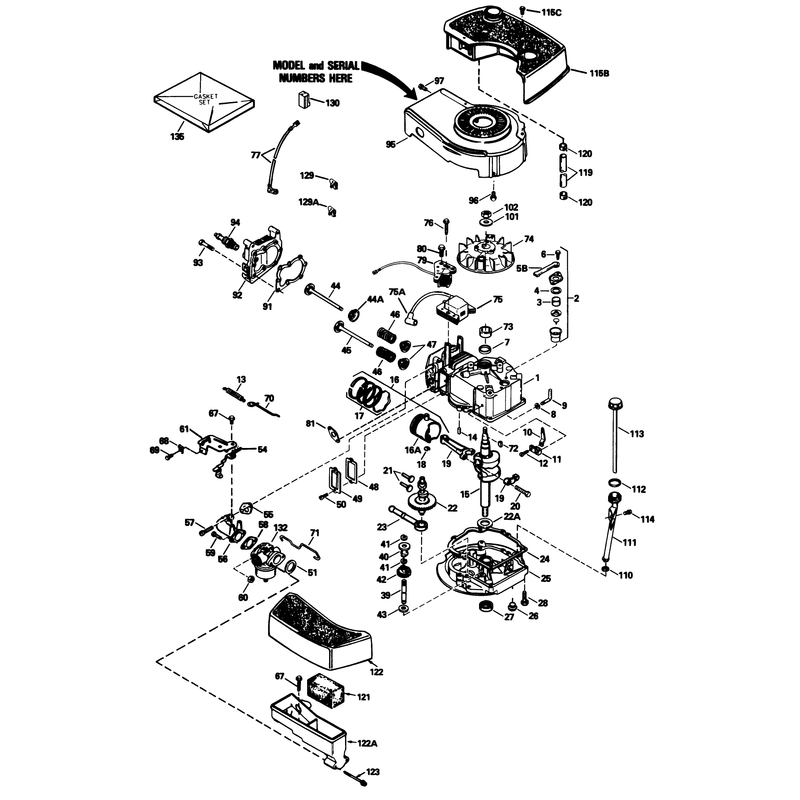 Engine Tecumseh Model No Tnt 100-10104f