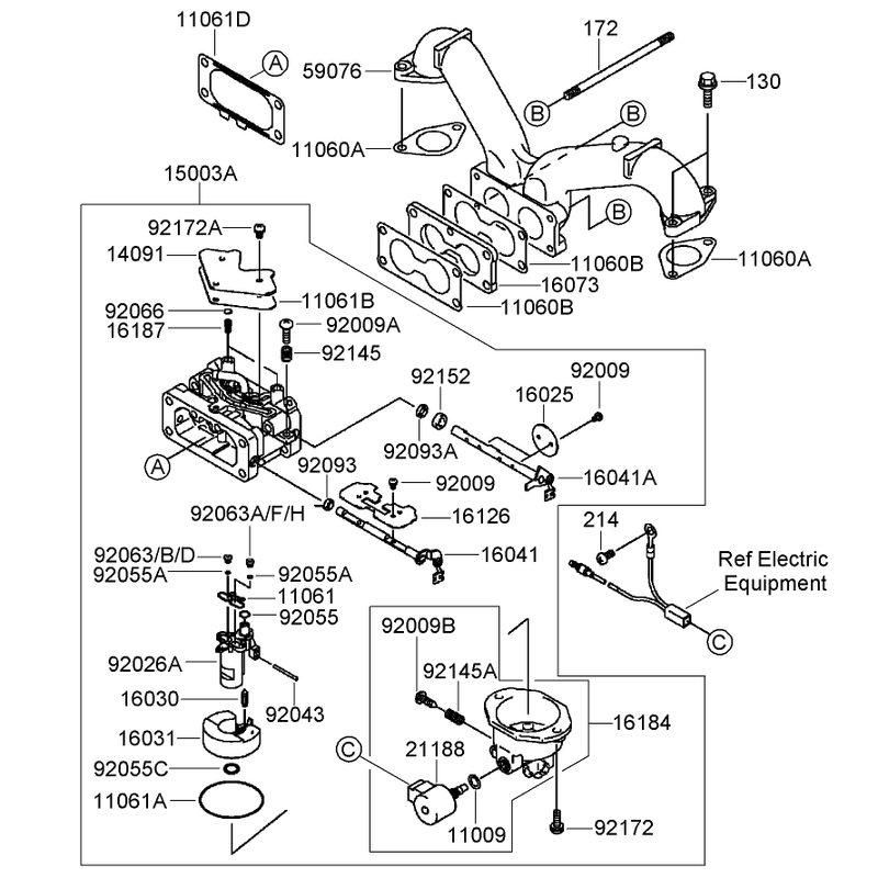 Carburetor Assembly Kawasaki FH680V-DS22