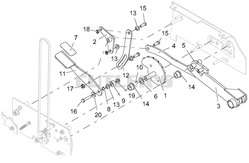 Deck Lift - Pedal (Inner)