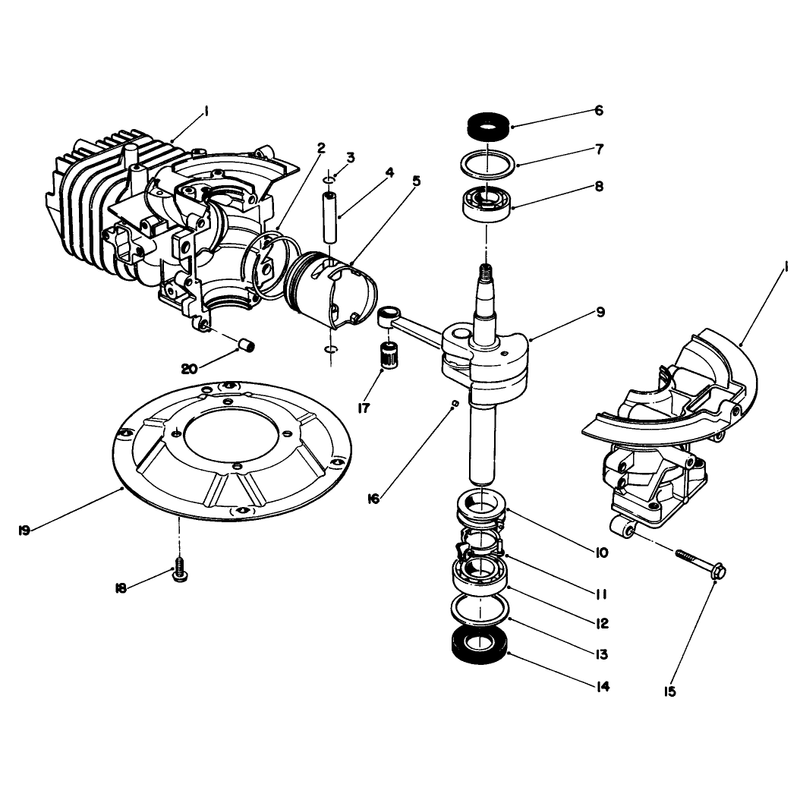 Crankshaft Assembly Model No 47pk9-3