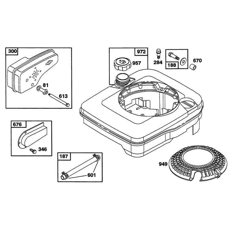 Engine Briggs and Stratton Model 124702-3115-01