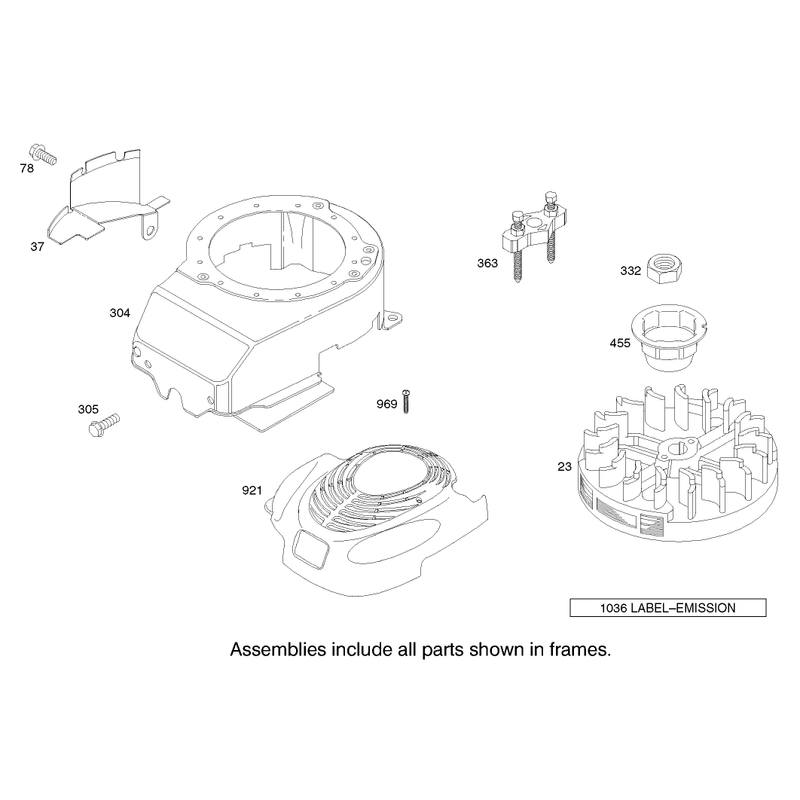 Blower Housing Assembly Engine Briggs and Stratton Model 124K02-0110-B1