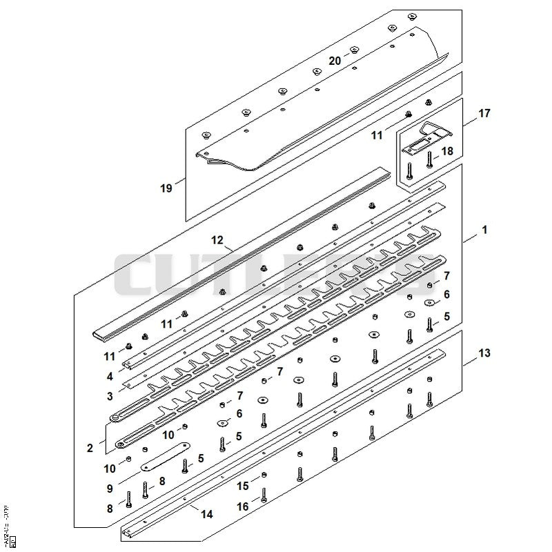 Cutter bar 750 mm / 30" R