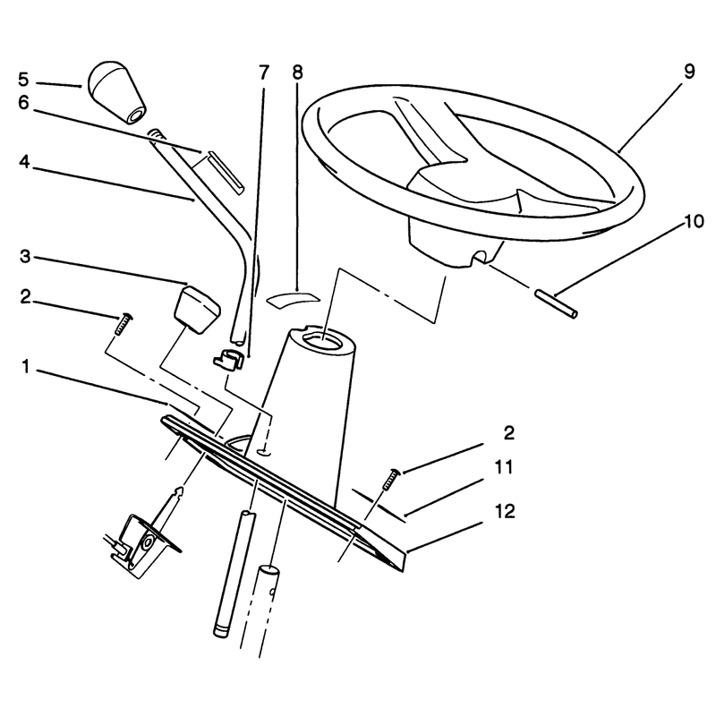Steering Wheel and Console Assembly
