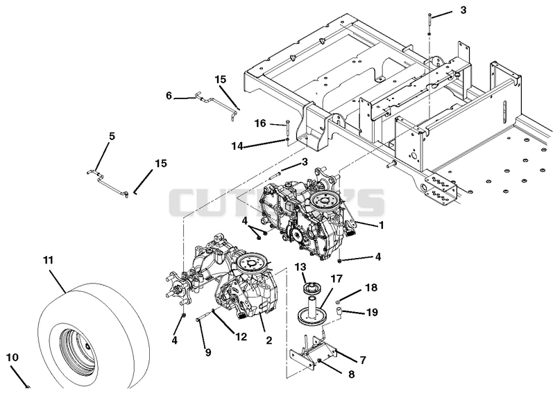 Transaxle, Dump Valves And Rear Wheels