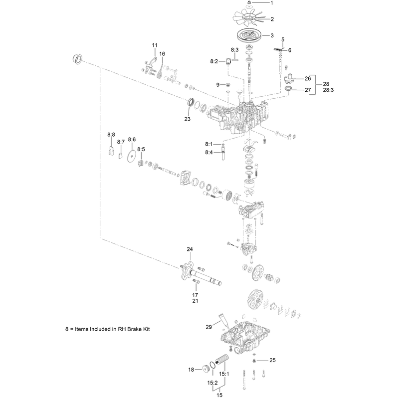 LH Transmission Assembly No. 138-5838