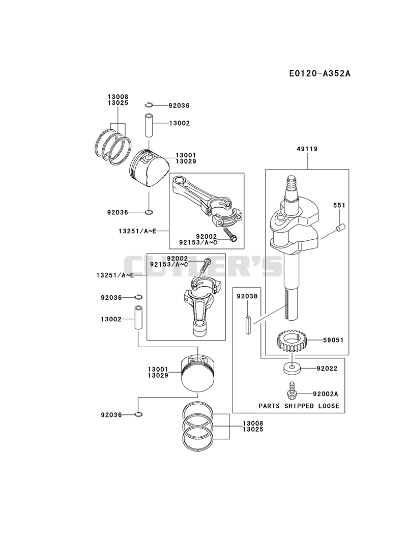 PISTON/CRANKSHAFT