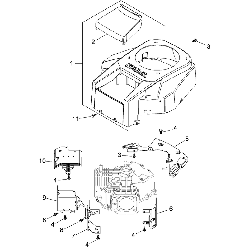 Blower Housing Assembly  Kohler SV820-0012