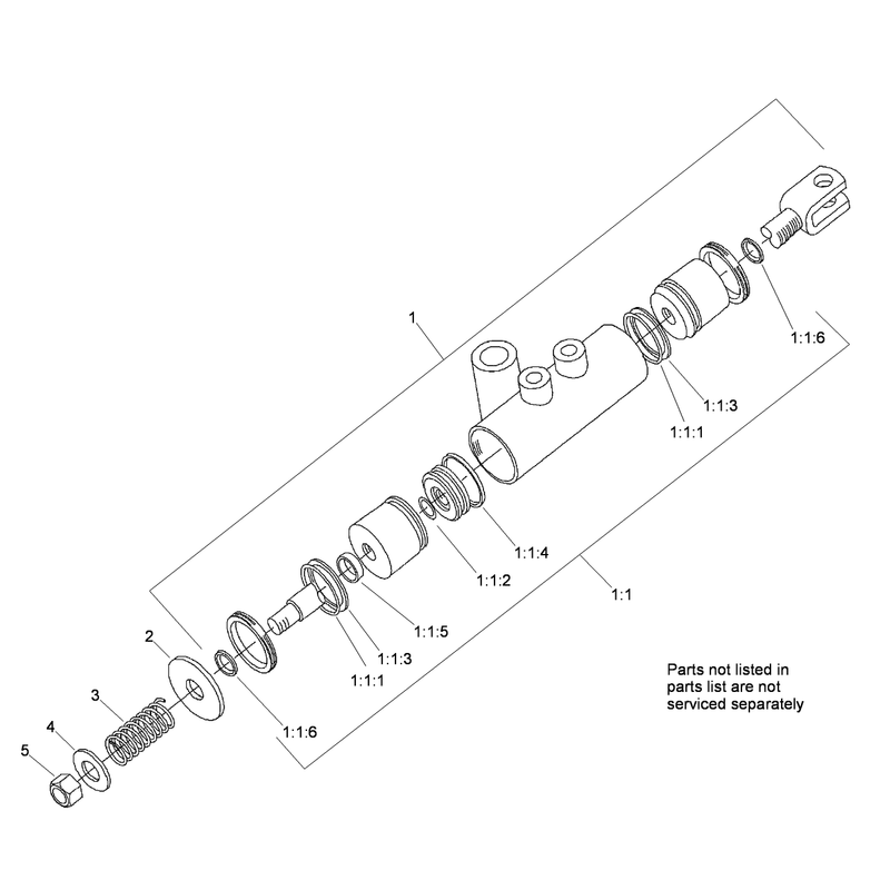 Hydraulic Cylinder Assembly No 104-6094