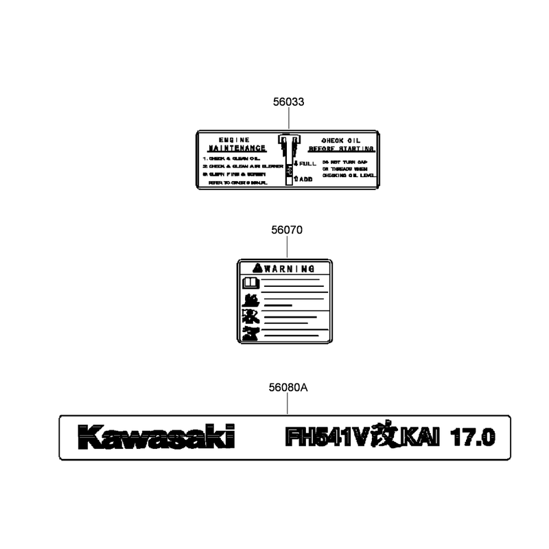Label Set  Kawasaki FH541V-ES24