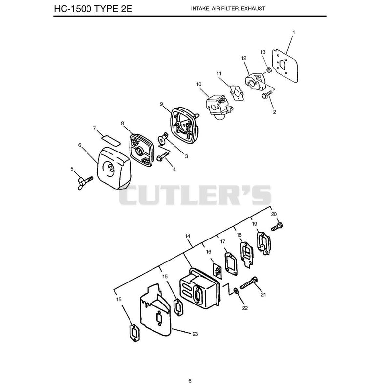 Intake, Air Filter, Exhaust Hc-1 500 Type Pe