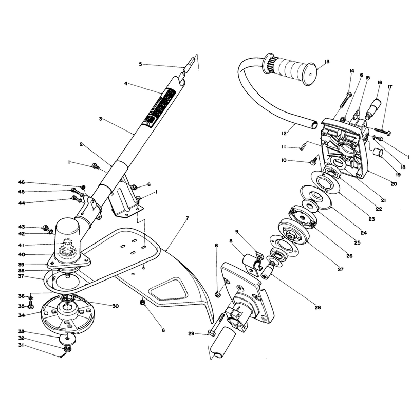 Handle & Trimmer Head Assembly
