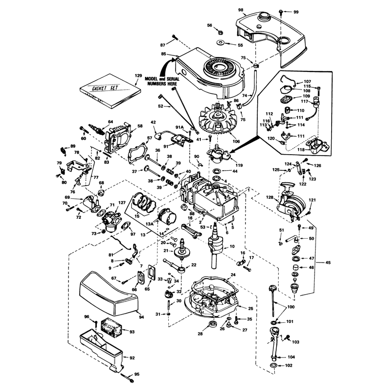 Engine Tecumseh Model No Tnt 100-10072d