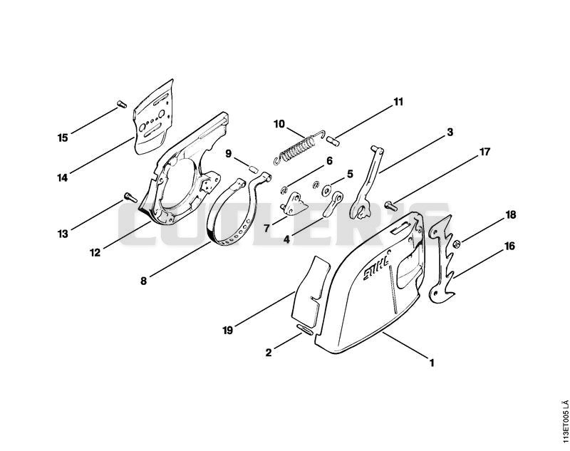 Chain brake, Chain sprocket cover