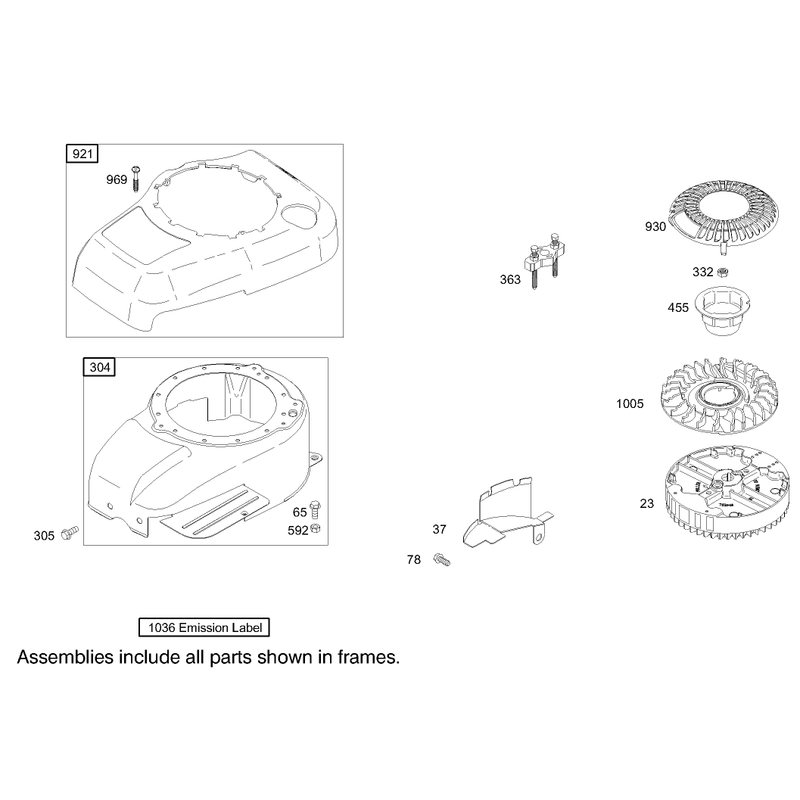Blower Housing Assembly Briggs and Stratton 122602-0120-E1