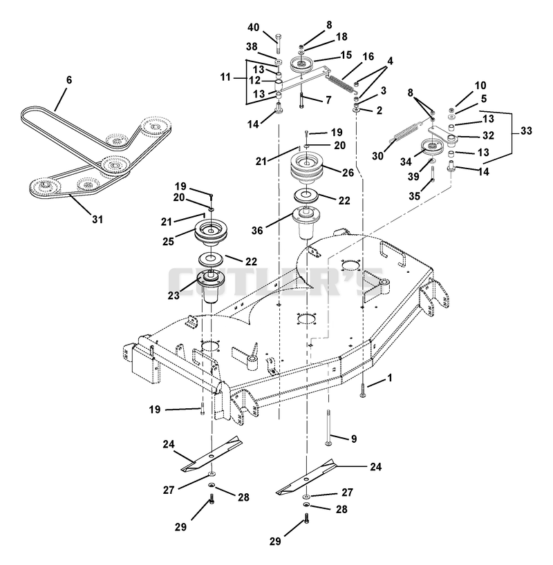 Belts, Idlers And Blades - 44" And 48"