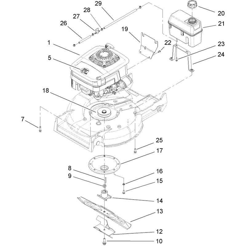 Engine and Blade Assembly