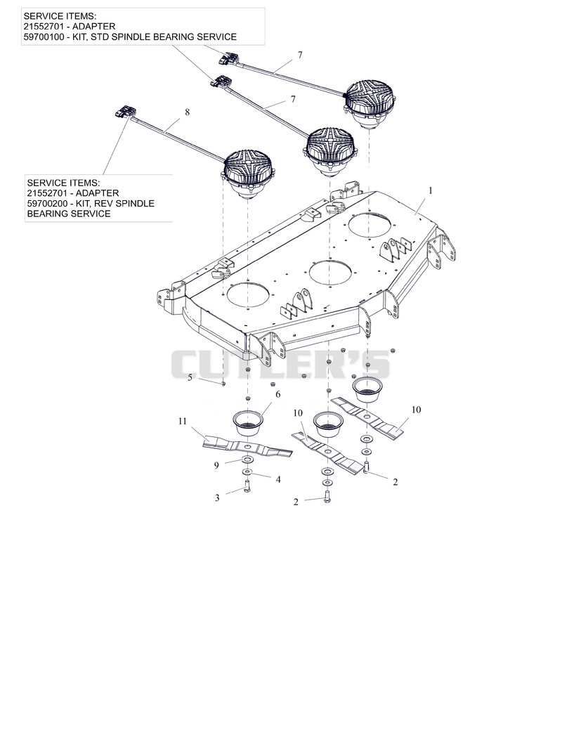 Deck, Blades and Spindle Motors - 48" - RD